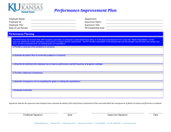 Employee Development - Performance Improvement Plan