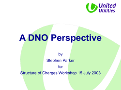 July 2003 Workshop London - United Utilities