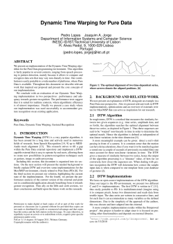 Dynamic Time Warping for Pure Data