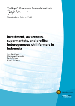 Investment, awareness, supermarkets, and profits: heterogeneous