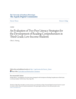 An Evaluation of Two Peer Literacy Strategies for the Development