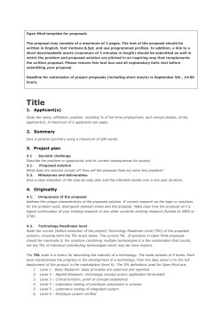 Open Mind 2017 &ndash; Technology for Society Version: 26 April 2017