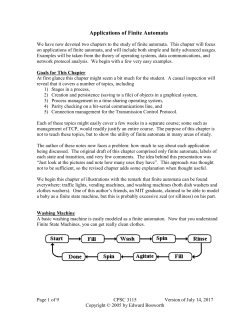 Applications of Finite Automata