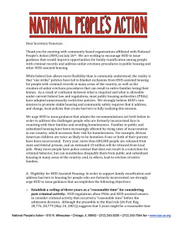 From National People`s Action to HUD, undated