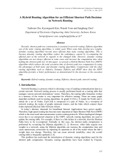 A Hybrid Routing Algorithm for an Efficient Shortest Path Decision in