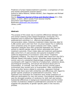 Predictors of prison based treatment outcomes a comparison of men