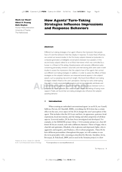 How Agents` Turn-Taking Strategies Influence Impressions and