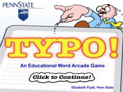 An Educational Word Arcade Game - Personal.psu.edu
