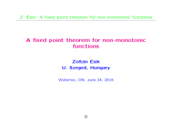 A fixed point theorem for non