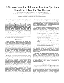 A Serious Game for Children with Autism Spectrum Disorder as a
