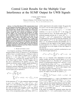 Central Limit Results for the Multiple User Interference at the SUMF