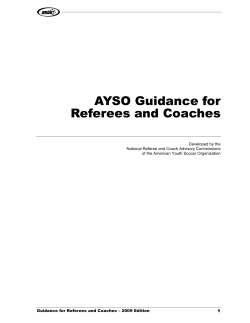 AYSO Guidance for Referees and Coaches