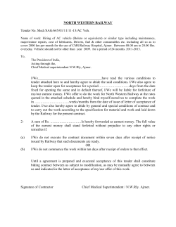 North Western Railway / Indian Railways Portal