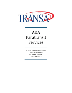 ADA Paratransit Services - Concho Valley Transit District