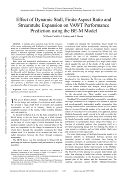Effect of Dynamic Stall, Finite Aspect Ratio and Streamtube
