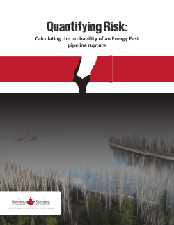 Calculating the probability of an Energy East pipeline rupture