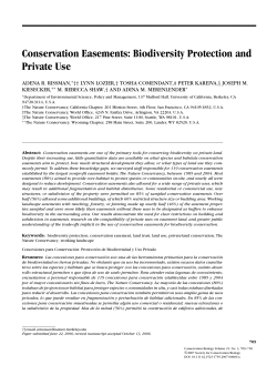 Conservation Easements: Biodiversity