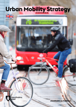 Urban Mobility Strategy - City of Stockholm