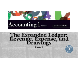 The Expanded Ledger: Revenue, Expense, and