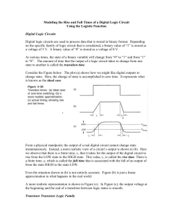 Rise and Fall Times of Digital Logic Circuit (Logistic