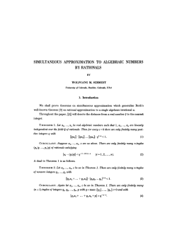 Simultaneous approximation to algebraic numbers