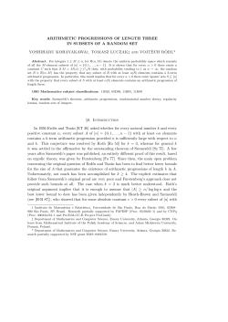 ARITHMETIC PROGRESSIONS OF LENGTH THREE IN SUBSETS