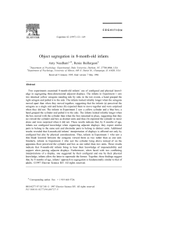 (1997). Object segregation in 8-month-old infants