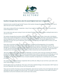 Southern Georgian Bay home sales hit second highest level ever in