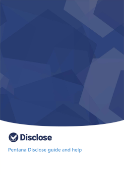 3.1 Client file - Pentana Disclose