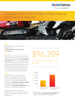 Mobil Delvac MX 15W-40 helps mining contractor extend oil drain