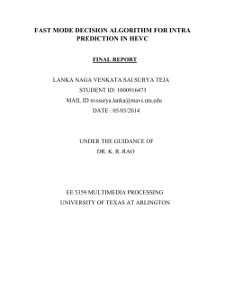 fast mode decision algorithm for intra prediction in hevc final report