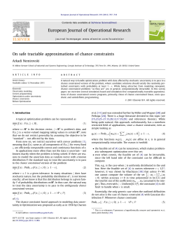 On safe tractable approximations of chance constraints