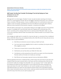 MarketWatch Retirement Weekly Will Trump`s Tax Plan Pass