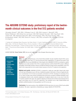 The ABSORB EXTEND study: preliminary report of the twelve