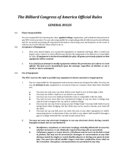 The Billiard Congress of America Official Rules