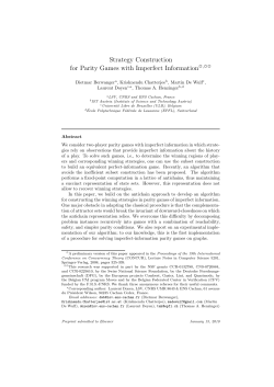 Strategy Construction for Parity Games with Imperfect Information