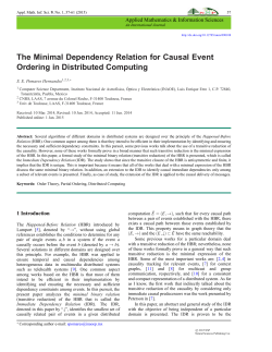 The Minimal Dependency Relation for Causal Event Ordering in