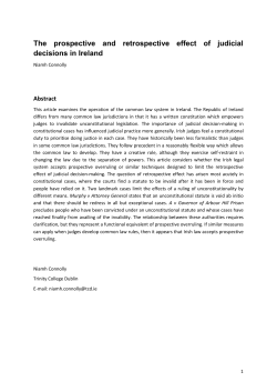 Niamh Connolly The prospective and retrospective effect of