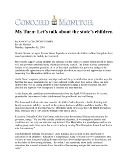 My Turn: Let`s talk about the state`s children