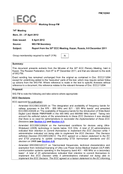 4 Draft ECC Decisions