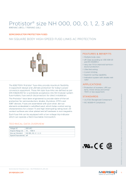 Protistor&reg; size NH 000, 00, 0, 1, 2, 3 aR 690VAC