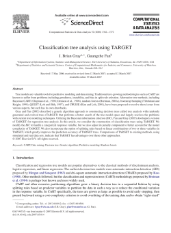 Classification tree analysis using TARGET