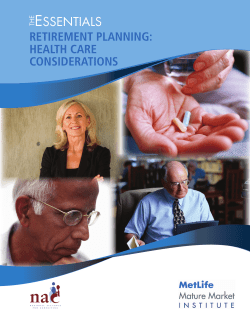 Retirement Planning: Health Care Considerations, The
