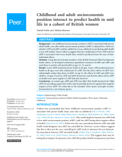 Childhood and adult socioeconomic position interact to