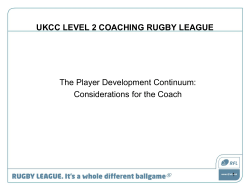 stages of player development - Rugby