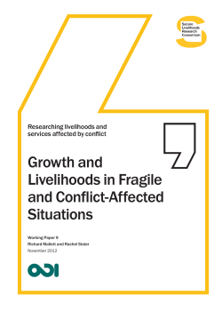 Growth and Livelihoods in Fragile and Conflict