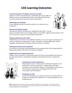 CAS Learning Outcomes