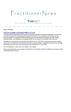 Closure of Nominated FNB Account