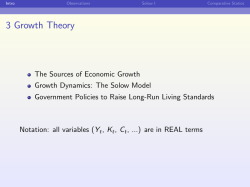 ECON 302 Accelerated Macro: PART 3 Growth