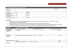 Doctoral Study Plan - Assessment Template